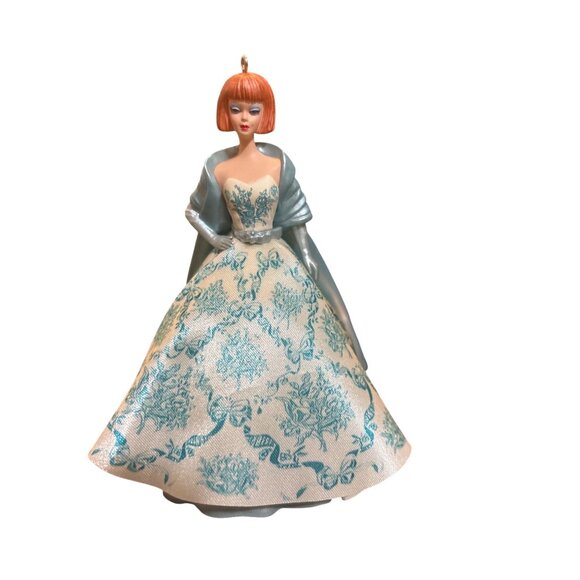 Hallmark 2012 Provencal Barbie Keepsake Ornament Collectors Blue & White Gown - Picture 1 of 5